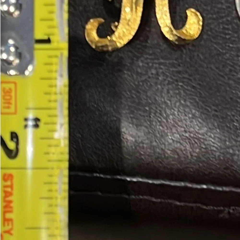 EUC. Mamselle Vintage 1950s “H” Initial Monogram Gold Sweater Pin Brooch - Picture 5 of 5